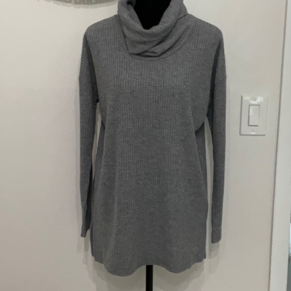 Gray Turtleneck Sweater